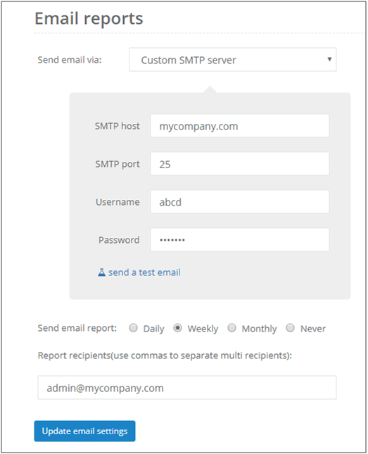 Custom SMTP