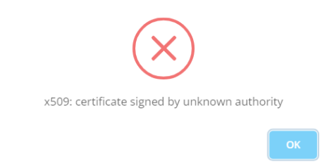 certificate signed by unknown authority