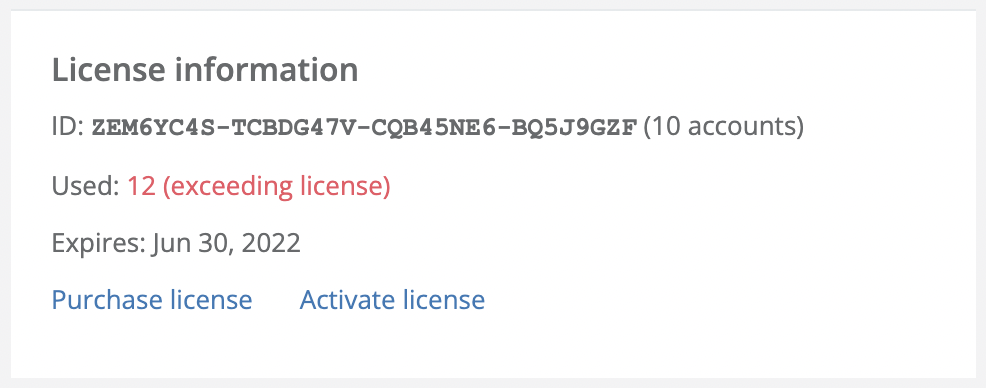 license-exceeding