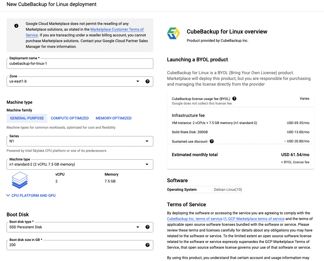 configure VM settings