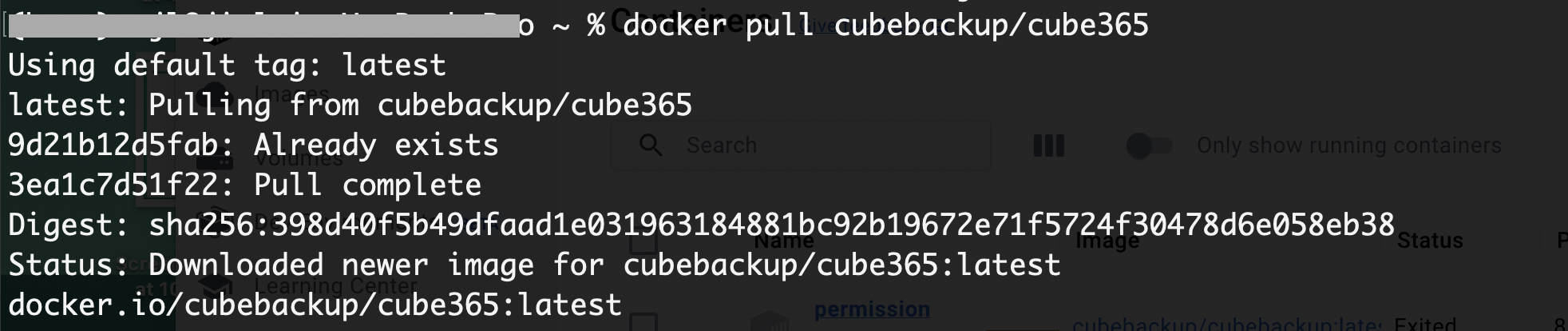 docker pull cubebackup/cube365