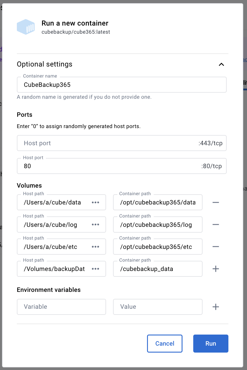 docker configuration for mounted network storage