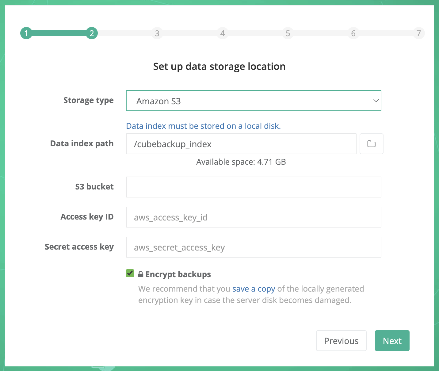 Backup to Amazon S3