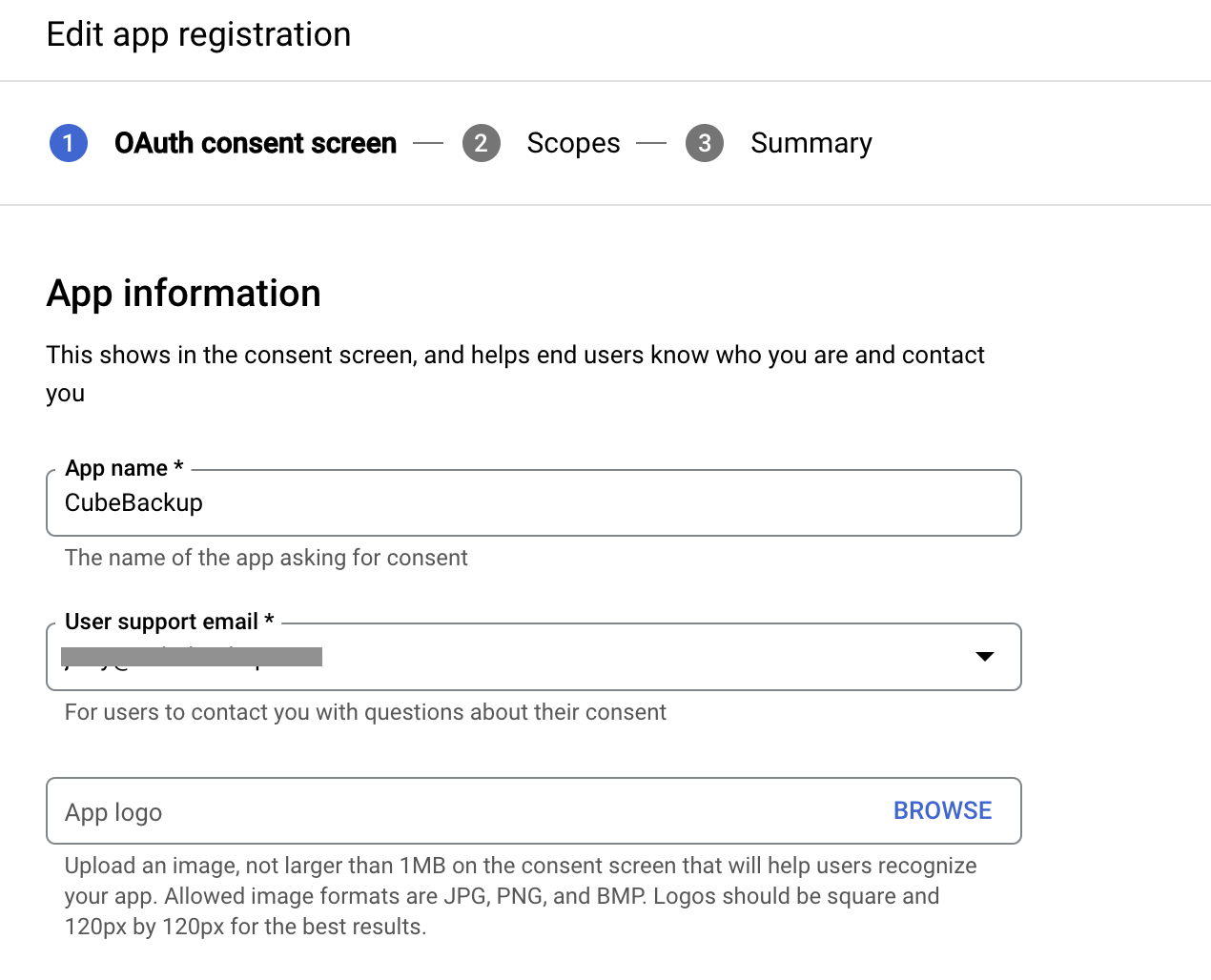 Google OAuth configuration