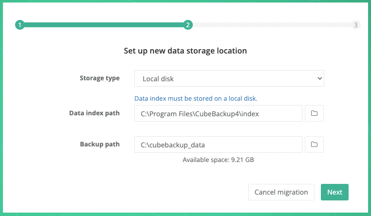 Migrate to local storage