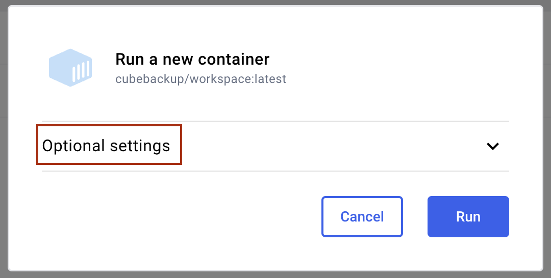 docker optional settings