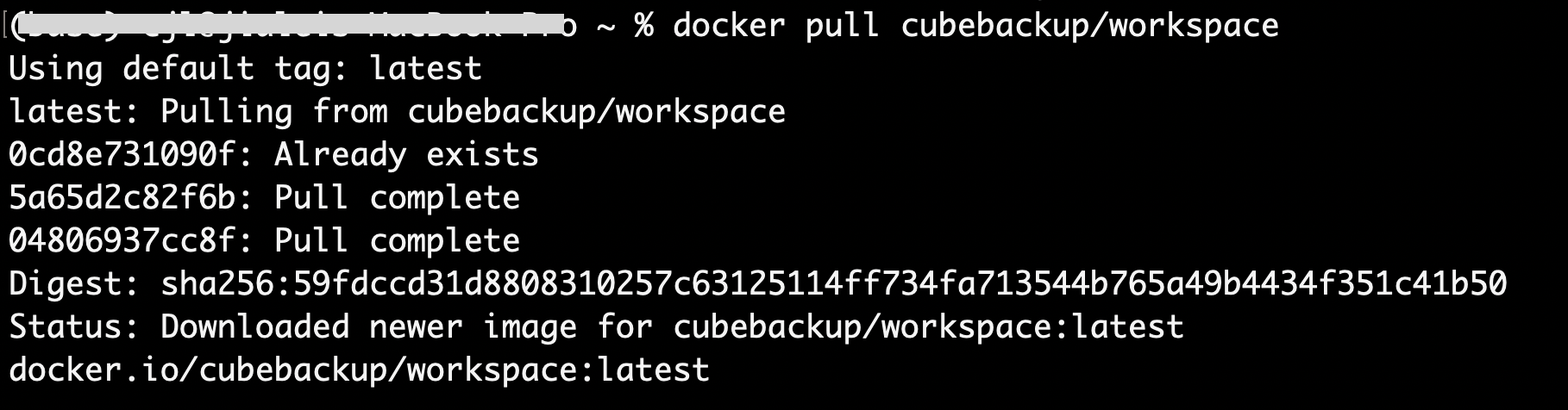 docker pull cubebackup/cubebackup