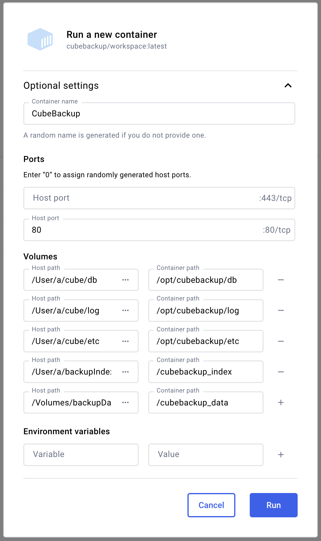 docker configuration for mounted network storage