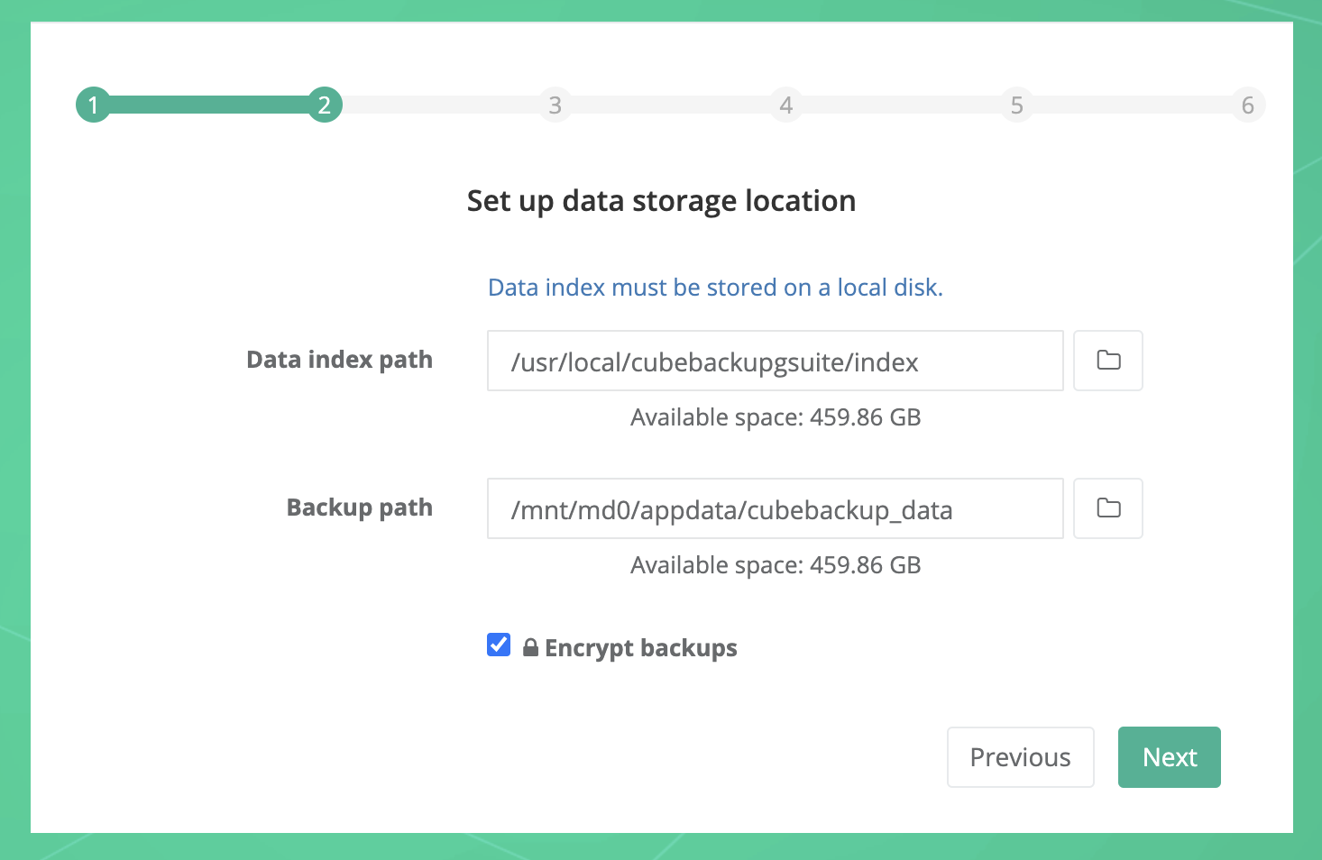 Cấu hình ban đầu trên NAS thông qua Cubebackup